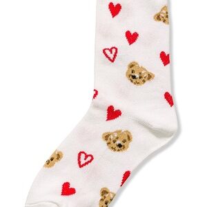 Cute Bear and Heart Patterned Socks